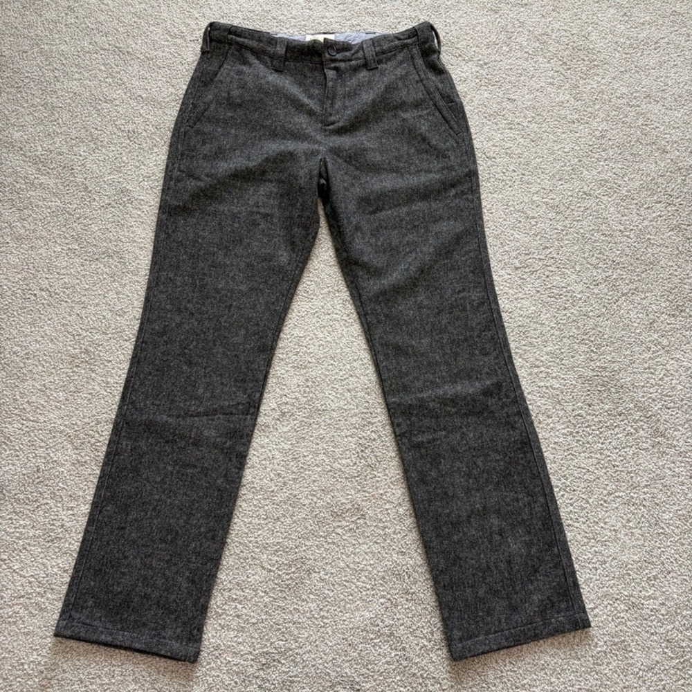 The Territory Ahead Wool Blend Pants Mens 32x32 Gray Straight Leg Retro Warm